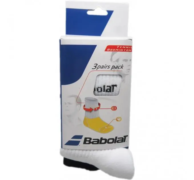 Носки Babolat белые (3 пары)