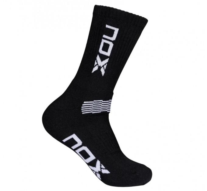 Носки мужские Nox MC Negro Logo Vertical Blanco Черные с белым
