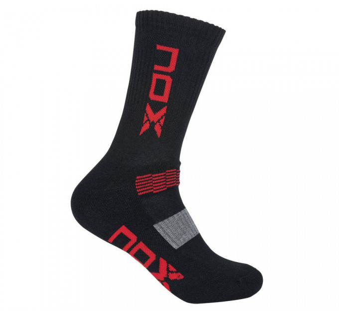 Шкарпетки NOX MC BLACK WITH RED VERTICAL LOGO