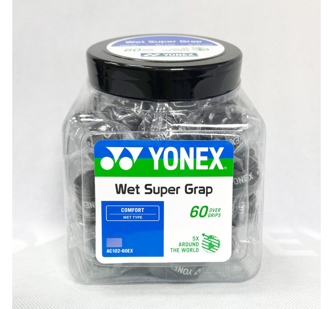 Намотки Yonex AC102-60 Super Grap Overgrip Bucket Pack (60 шт.) ✅