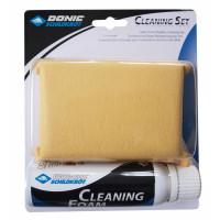 Набор для чистки ракеток Donic Cleaning set (foam cleaner 100 ml + sponge in a box)