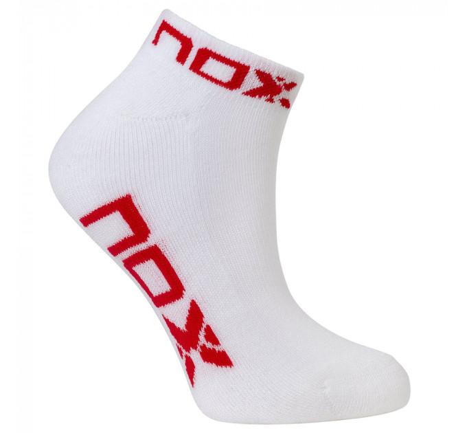 Носки женские Nox Tobilleros Mujer Blanco Logo Rogo Белые с красным