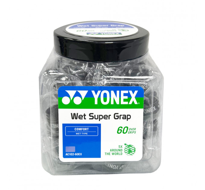 Намотки Yonex AC102-60 Super Grap Overgrip Bucket Pack (60 шт.) ✅