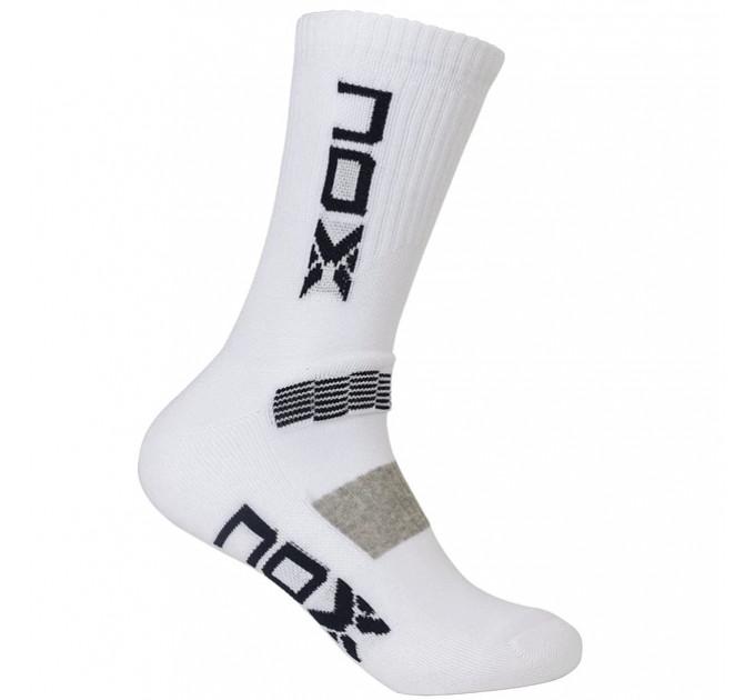Носки мужские Nox MC Blanco Logo Vertical Azúl Белые с черным
